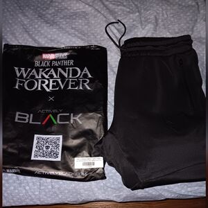Actively Black Wakanda Forever Mens Joggers